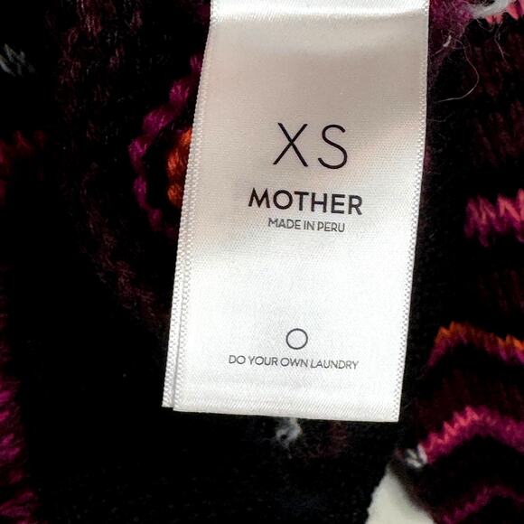 MOTHER Alpaca Blend Sweater Size XS Stripes Bell Sleeve Crop Sweater Chunky - Picture 8 of 12